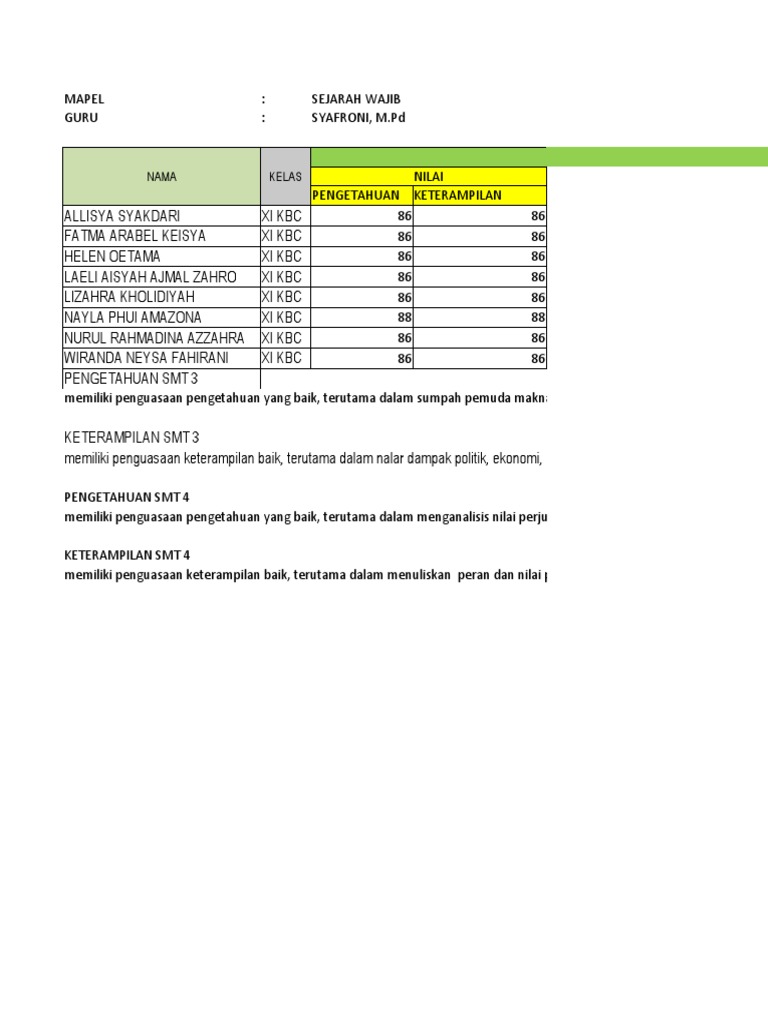Template Nilai KBC 2022 2023 PDF