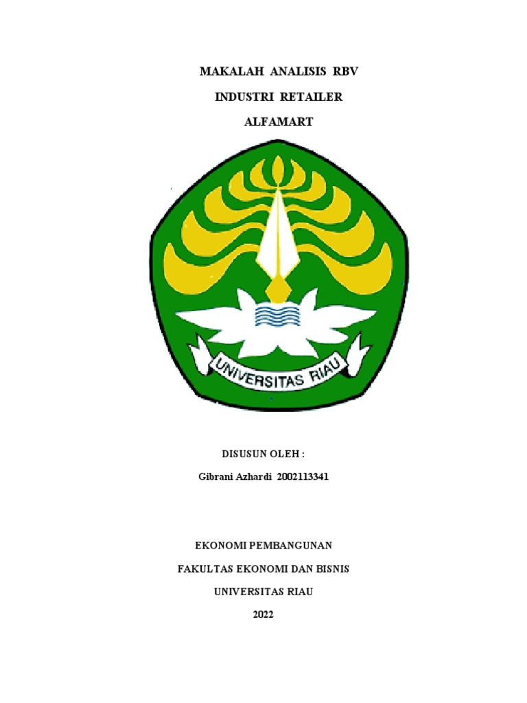 Tugas Industri Analisis RBV Gibrani Azhardi 2002113341 | PDF | Bisnis ...