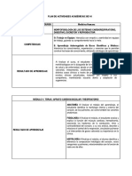 Morfofisiología Sistemas Plan de Actividades 2021-2