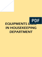 Assignment 1 - Equipments Used in Housekeeping Department