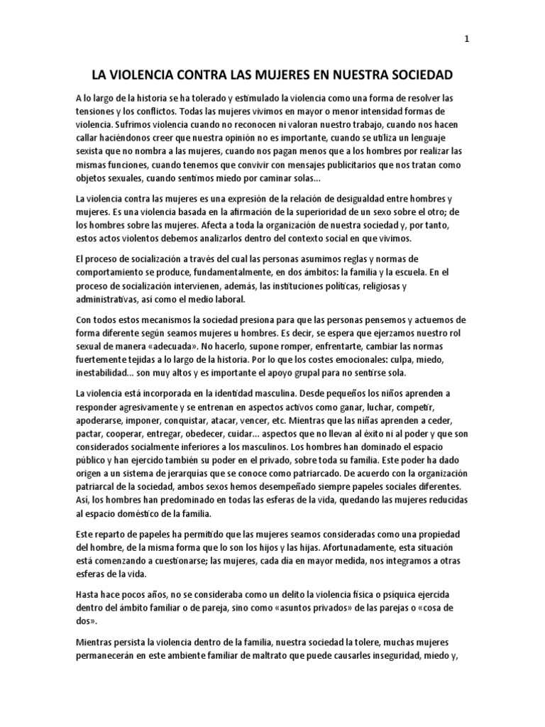 Violencia Hacia La Mujer (APA) | PDF | La violencia contra las mujeres ...