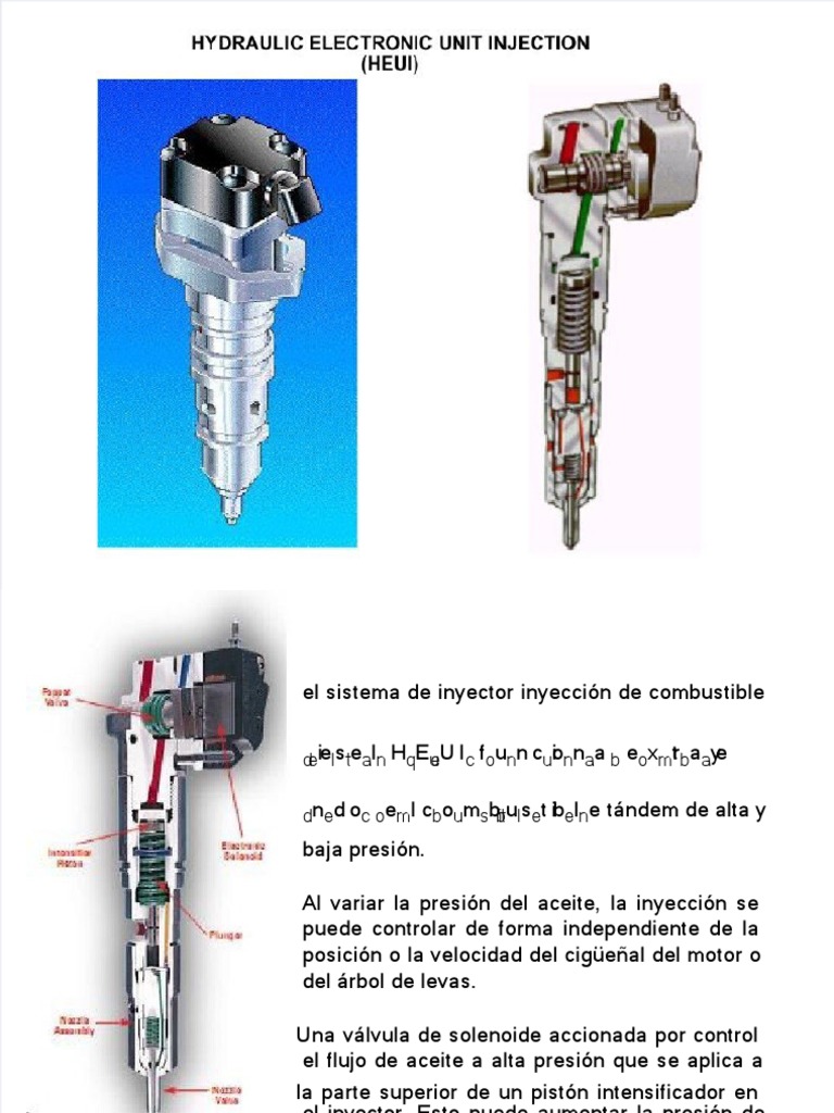 Componentes del Sistema HEUI | PDF | Inyección de combustible | Bomba