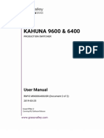 Kahuna 9600 and 6400 User Manual Iss 8 Rev 2