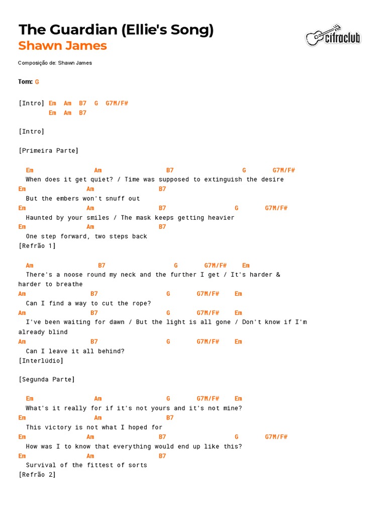 Shawn James The Guardian (Ellie's Song) PDF