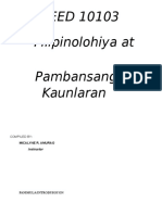 GEED 10103 Filipinolohiya at Pambansang Kaunlaran Micalyne R. Amurao