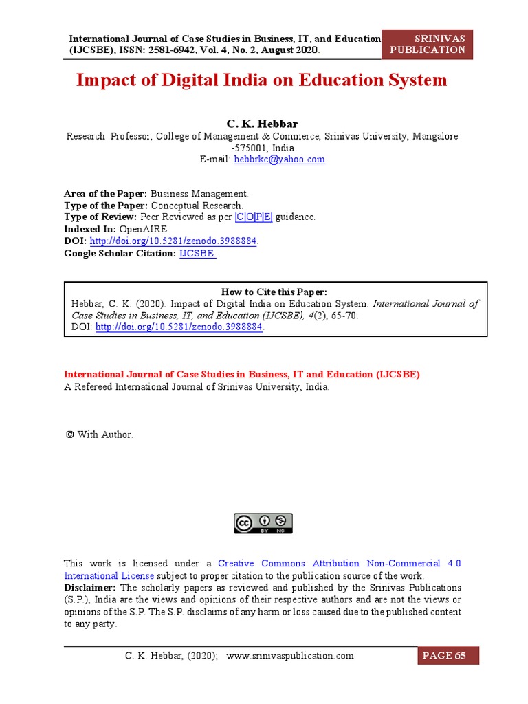 write an article on digital education in india