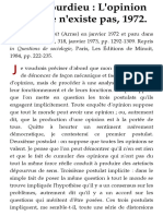 Pierre Bourdieu: L'opinion Publique N'existe Pas, 1972.