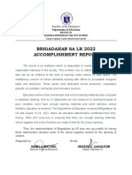 FSCMS - Accomplishment Report On Brigadahan Sa LR 2022 2023