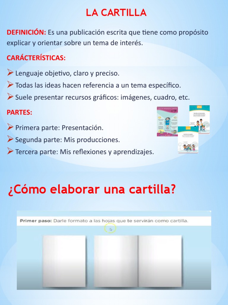 Cómo elaborar una cartilla educativa | PDF