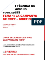 4.tècnica de Les RRPP. Campanya RRPP-Briefing