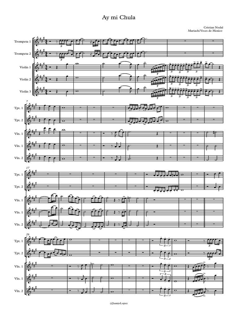 Ay Mi Chula - Partitura Completa | PDF