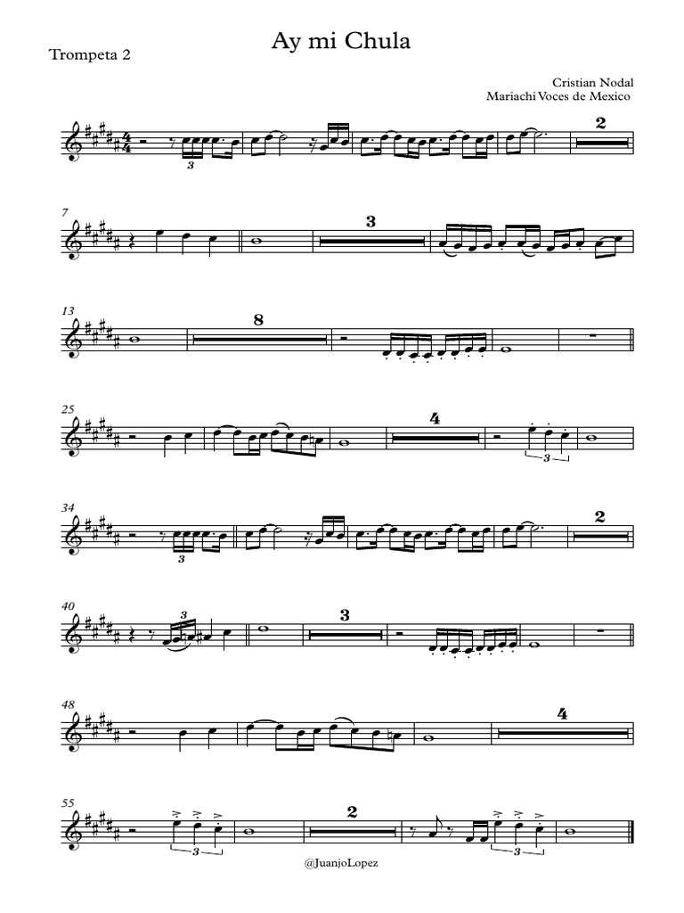 Ay Mi Chula - Trompeta 2 | PDF