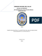 Tesis Estructura Organizacional en El Area de Operaciones de La Empresa T&D Electric Sac