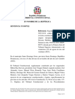 Sentencia Tc-0357-22-13.relativo Al Recurso de Revisión Constitucional de Sentencia de de Amparo