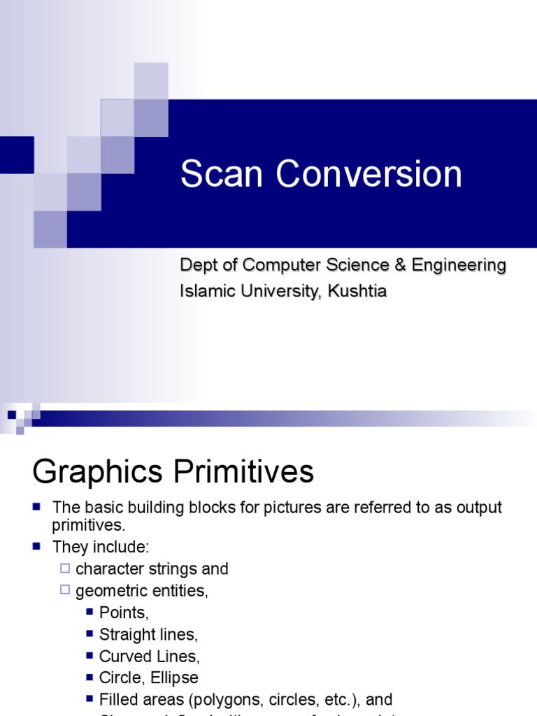 03.scan Conversion | PDF | Line (Geometry) | Computer Graphics