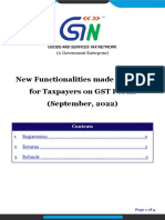 New Functionalities Compilation September 2022