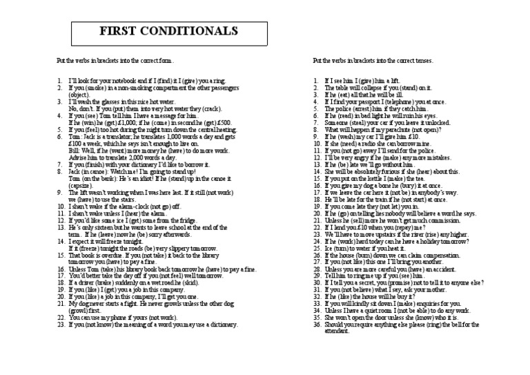 2 First Conditional | PDF