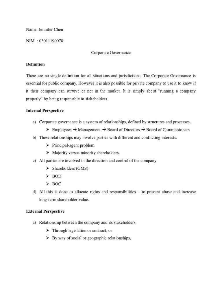 Corporate Governance | PDF | Corporate Governance | Governance