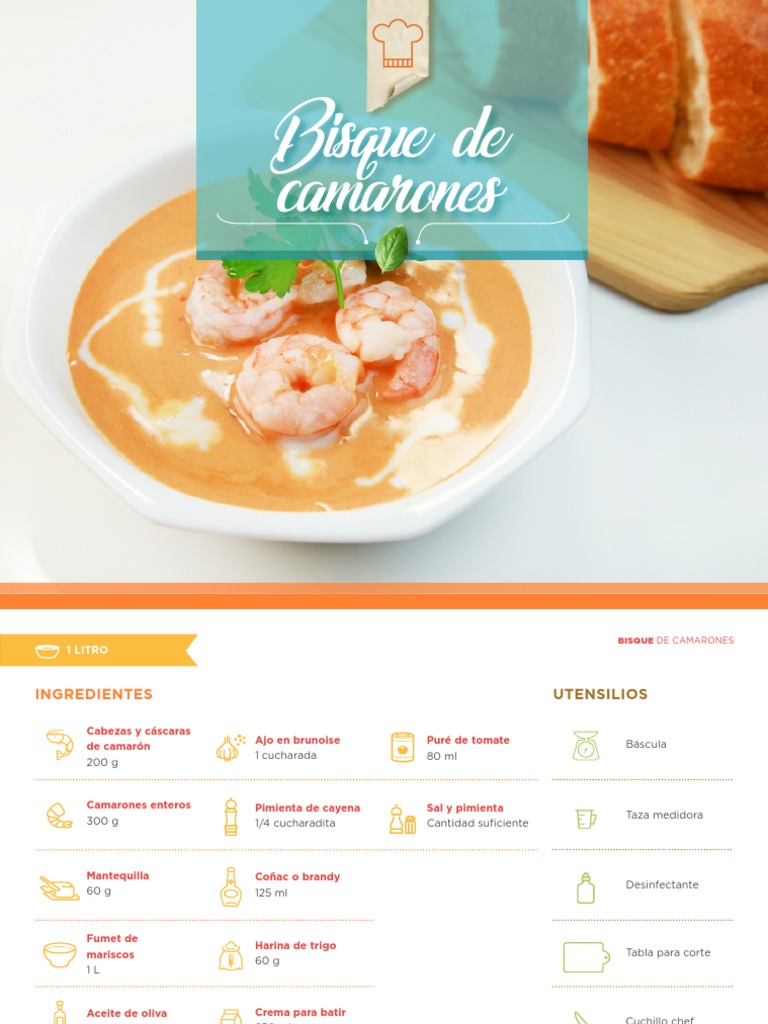 Bisque de Camarones PDF Cocinando Mariscos