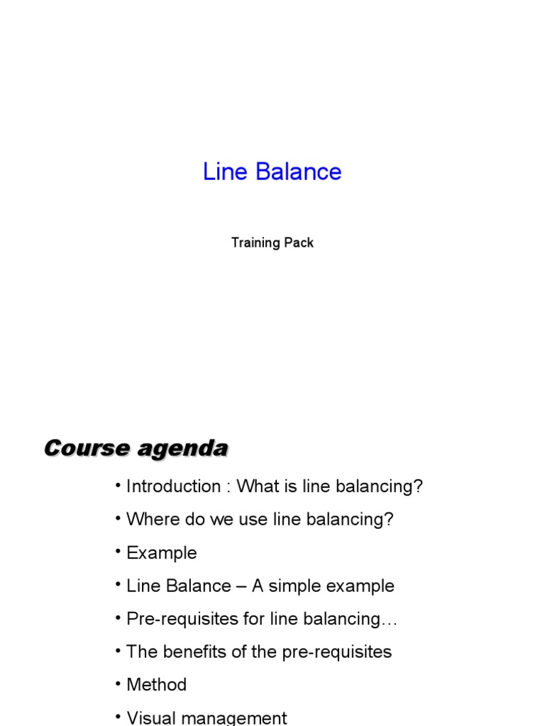 Line Balance 059 | PDF | Standardization | Production And Manufacturing