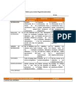 Rúbrica para Evaluar Diagnóstico