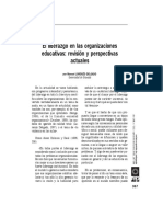 El Liderazgo en Las Organizaciones Educativas: Revisión y Perspectivas Actuales