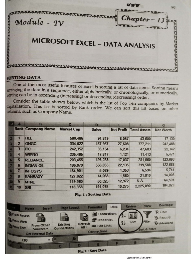 Ch13 Microsoft Excel - Data Analysis | PDF