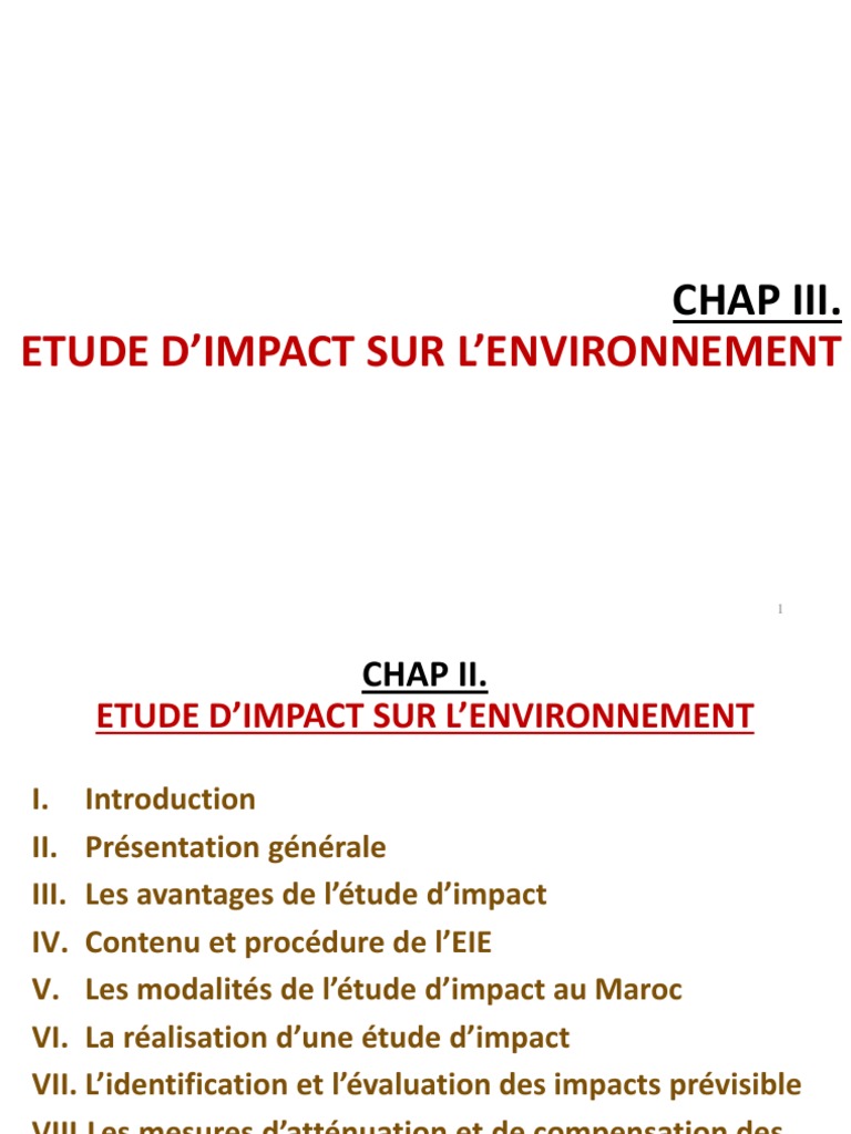 Chap 3 - Eie | PDF | Étude d'impact | Environnement naturel
