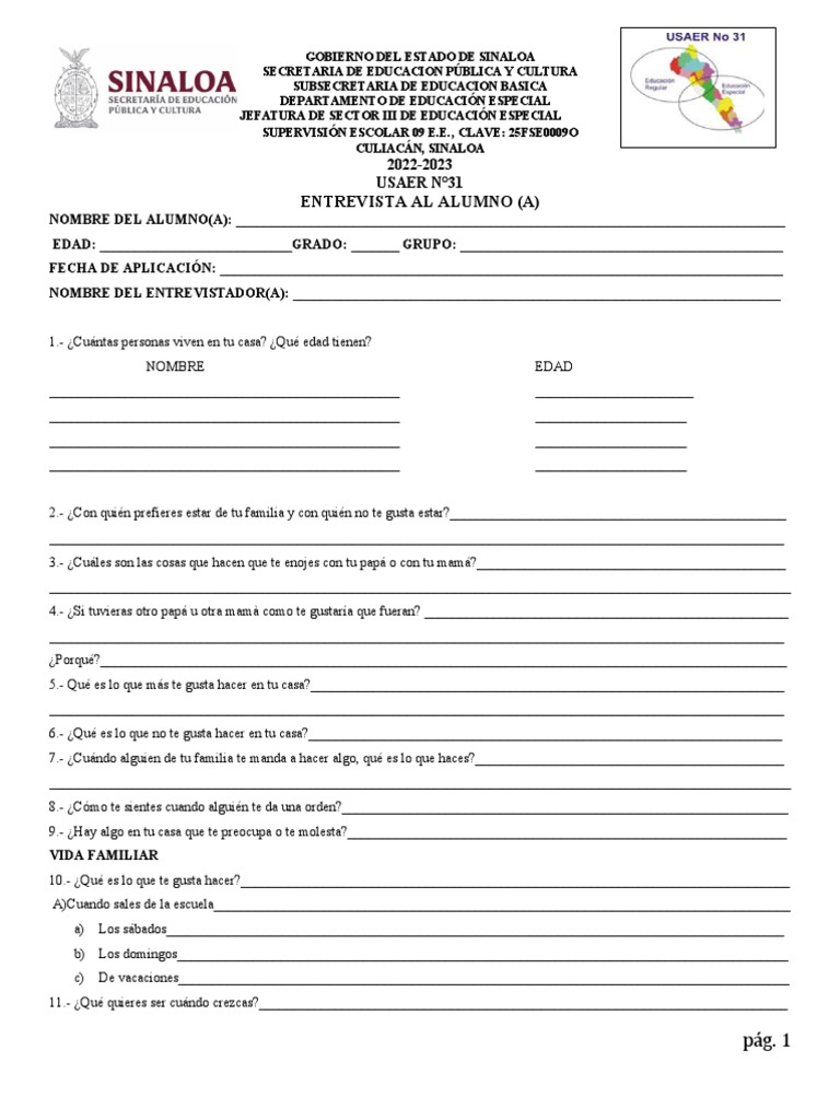 Image Result For Formato De Entrevista Al Alumno Material