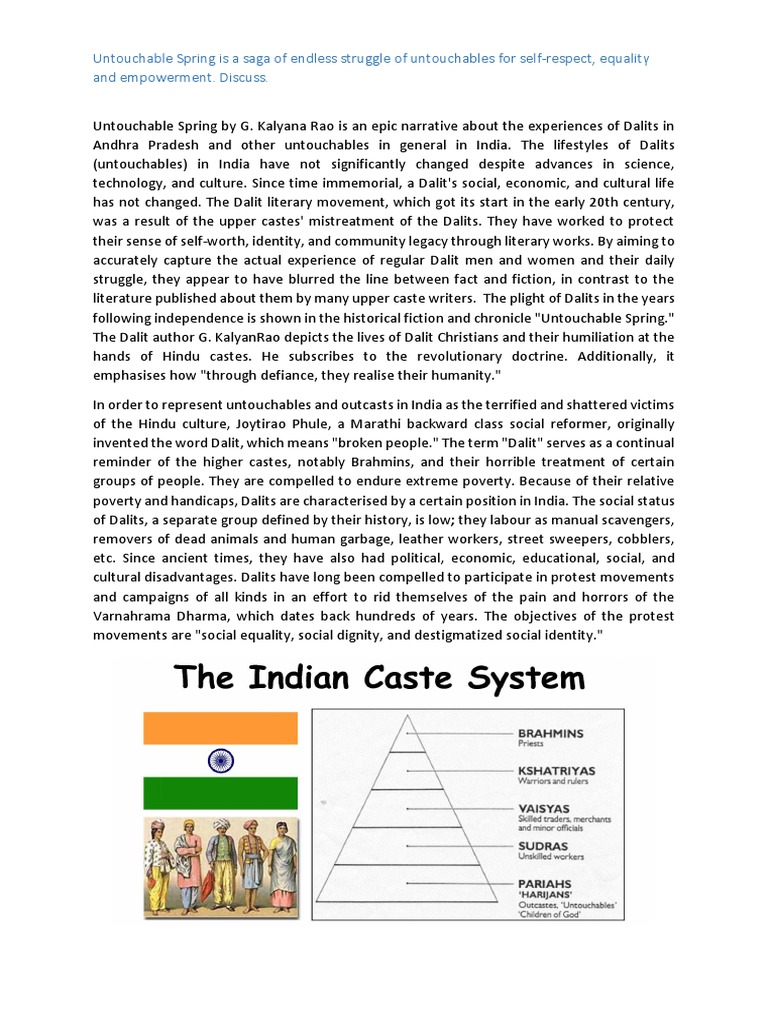 Untouchable Spring: Dalit Struggles Explained | PDF | Dalit