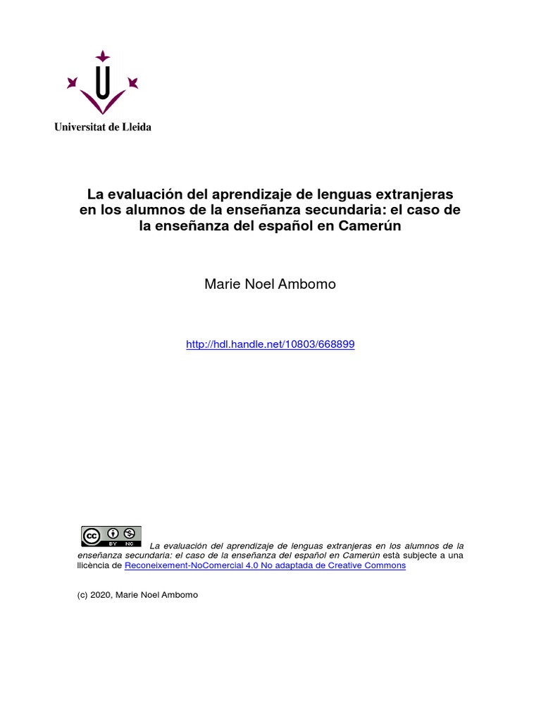 Tmna 1 de 1 | PDF | Método de enseñanza | Evaluación