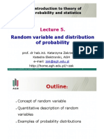 Random Variable and Distribution of Probability