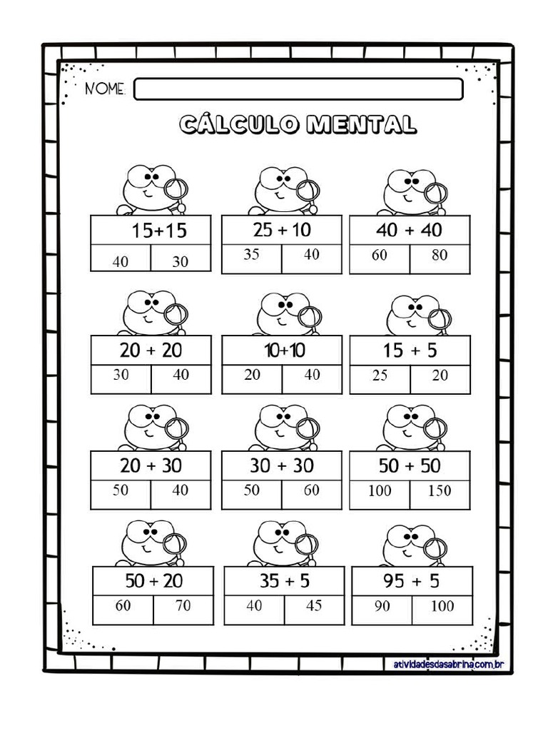 2º Ano Cálculo Mental | PDF