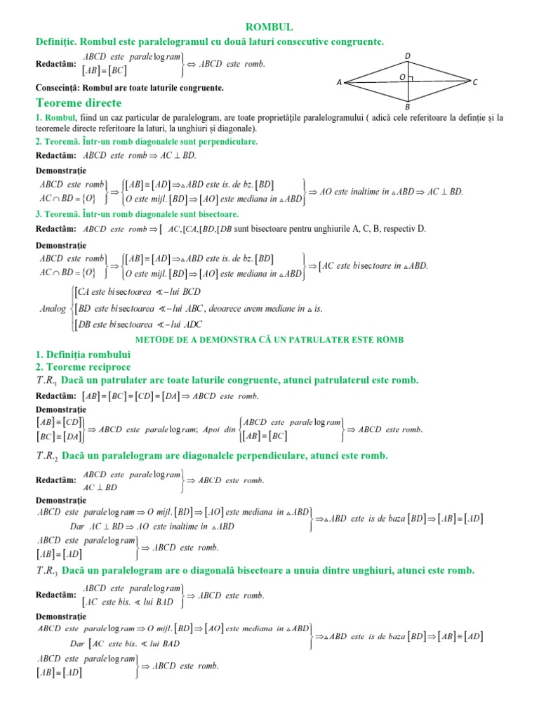 Rombul TEORIE 7 | PDF