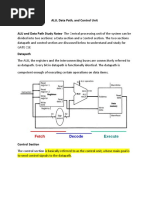 Lesson 2 ALU and Data Path Study Notes