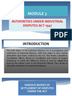 Authorities Under Industrial Disputes Act