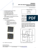 EPIC Ultra High Impedance ECG Sensor Advance Information: Features