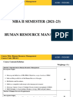 HR Management Course Syllabus