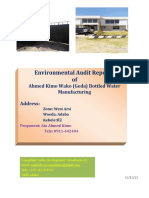 Environmental Audit Report of Ahmed Kimo Wako (Geda) Bottled Water Manufacturing