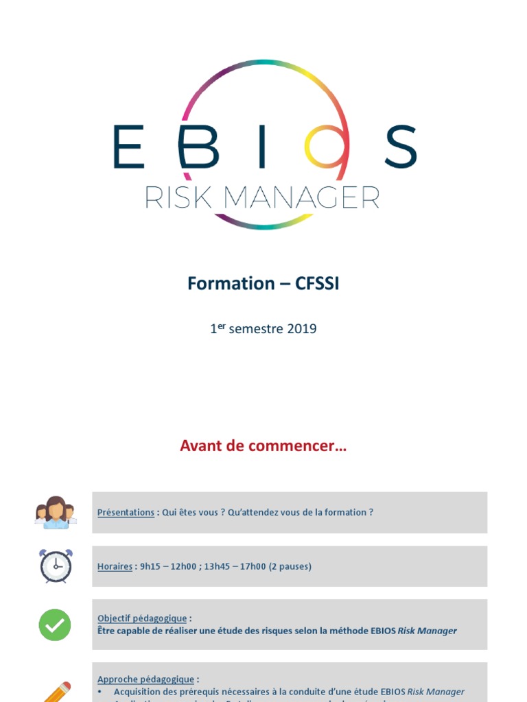 Formation EBIOS Risk Manager 2019 | PDF | Risque | Vaccins