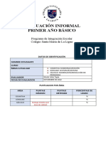 Evaluación Informal Diferenciada Elisa 6°b