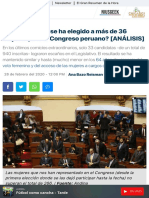 ¿Por Qué Nunca Se Ha Elegido A Más de 36 Mujeres para El Congreso Peruano? (ANÁLISIS) - RPP Noticias