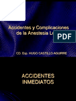 Accidentes y Complicaciones de La Anestesia Local