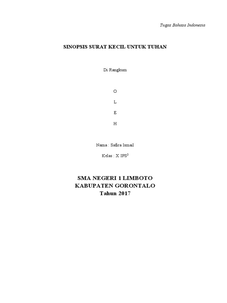 Surat Kecil Untuk Tuhan PDF