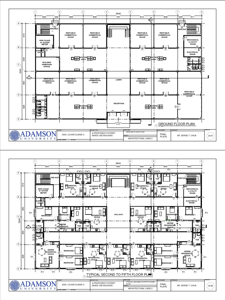 5 Storey Mixed Use Building Plans | PDF