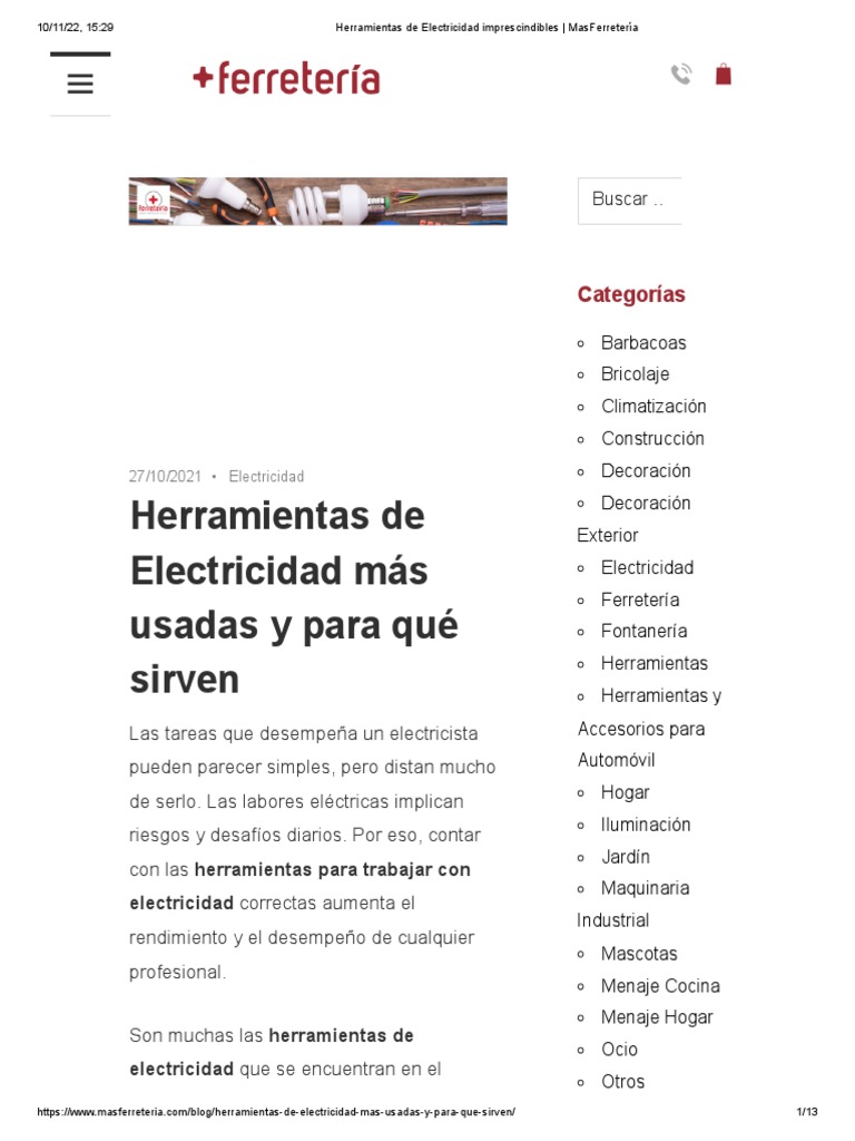 Herramientas de Electricidad, PDF, Aislador (Electricidad)