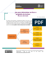 Estrategias para Determinar Un Foco o Propósito de Lectura