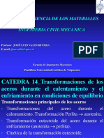 CATEDRA 14. Transformaciones de Los Aceros Durante El Calentamiento