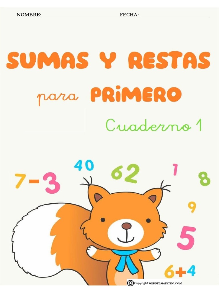 Fichas de Sumas y Restas 1º Primaria | PDF