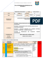 FORMATO DE SESIÓN DE APRENDIZAJE 2 Karina Actividad 1 Comunicacion EIB EXP 6